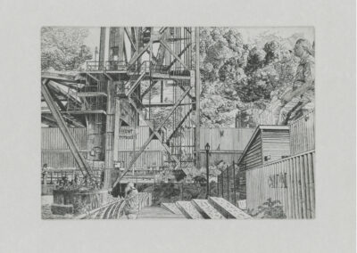 Along The Cuyahoga, Etching, 7" x 10" plate size, 11" x 14" paper size